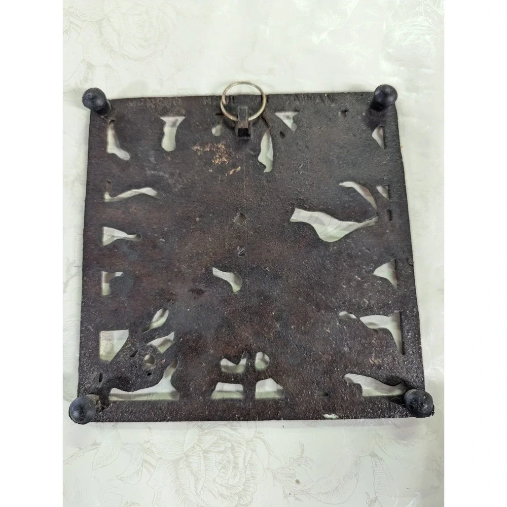 Mersco Square grapes design copper color cast‎ iron kitchen trivet decoration